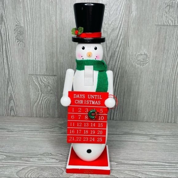 Snowman Christmas count down advent calendar magnetic nutcracker decoration - Picture 1 of 6